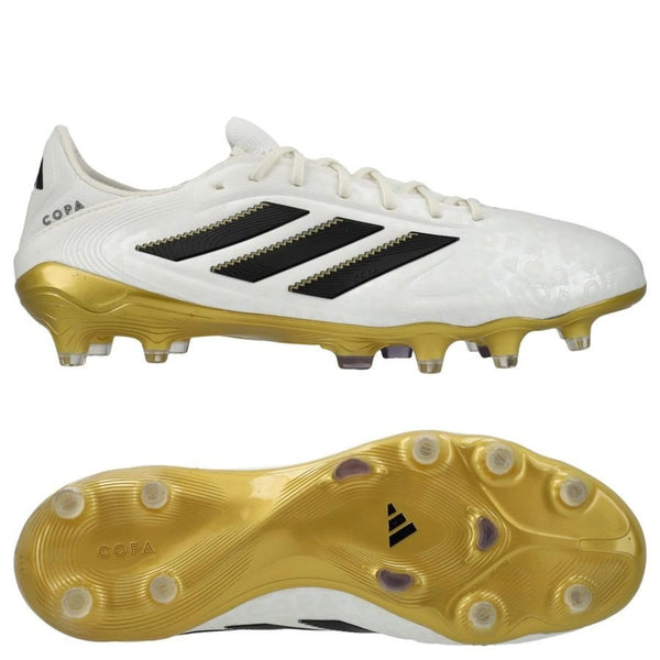 adidas Copa Pure Elite III FG "Road to Glory" Pack in a White/Black/Gold colorway 