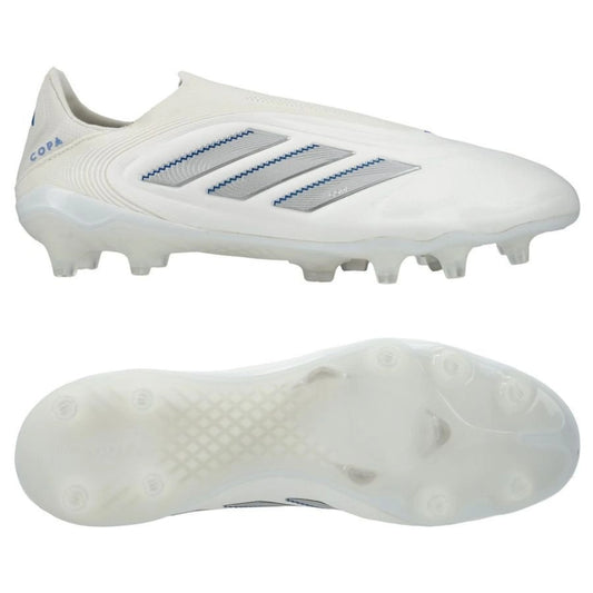 adidas Copa Pure Elite III Laceless FG "Polar Victory Pack" in a White/Silver/Blue colorway