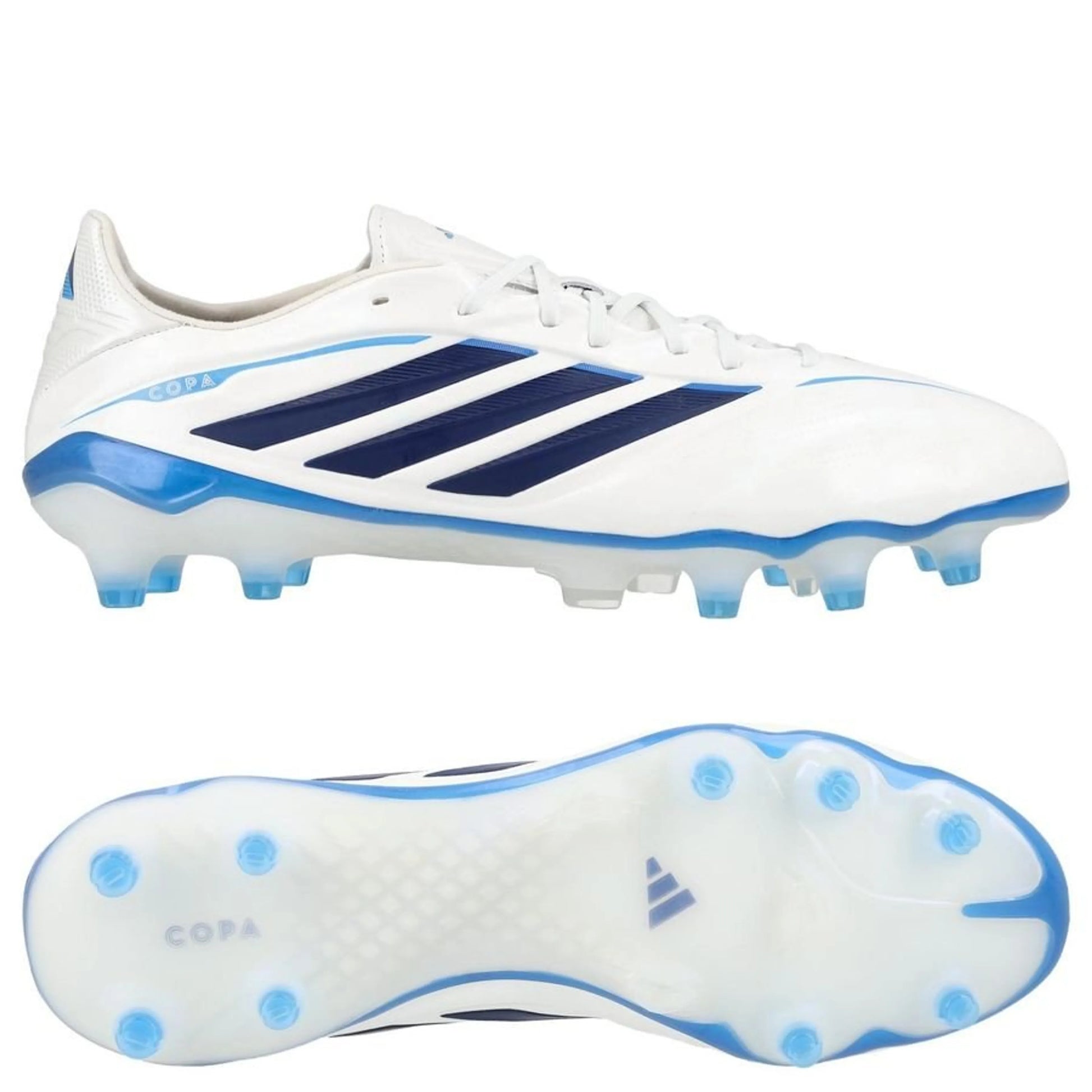 adidas Copa Pure IV Elite FG in White/Blue from the Chaos vs Control Pack 