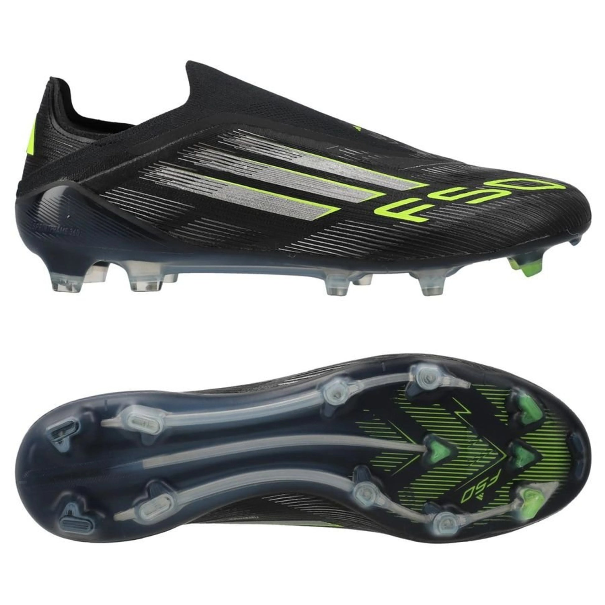 adidas F50 Elite FG Laceless Electric Stealth pack in Black/Lemon colorway