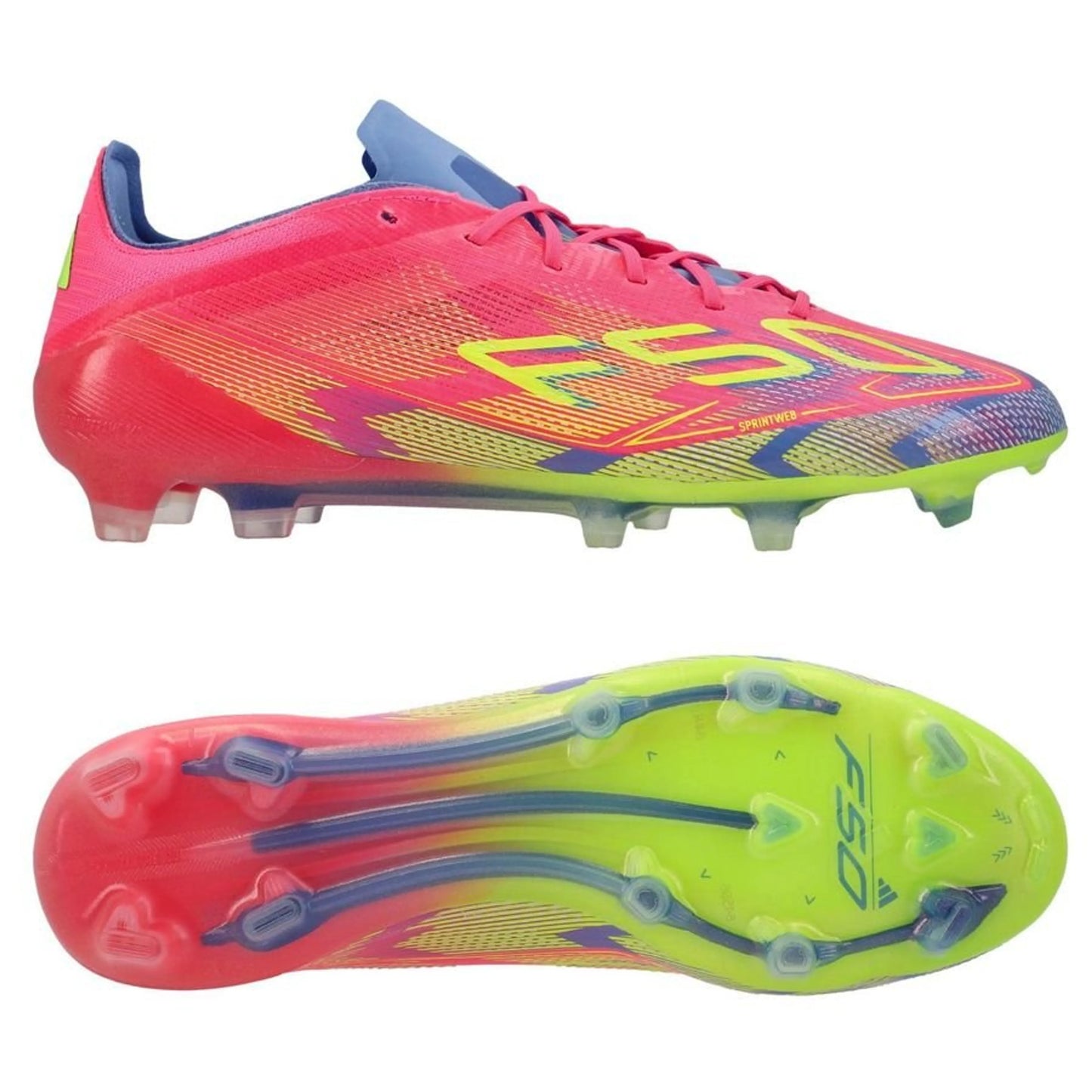 adidas F50 Elite FG "Mystic Victory" pack in Pink/Lemon/Blue colorway