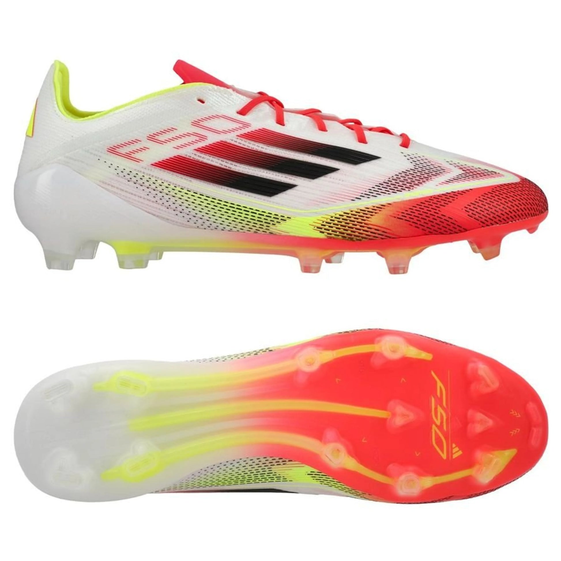 adidas F50 Elite FG "Pure Victory" pack in White/Black/Yellow colorway