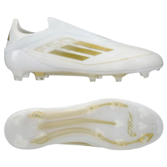 adidas F50 Elite Laceless FG in Footwear White / Gold Metallic (Day Spark Pack)