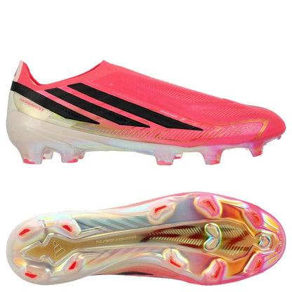 adidas F50 Hyperfast Elite Laceless FG in Solar Turbo / Core Black / Gold Metallic (Road to Glory Pack)