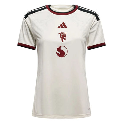 adidas Originals Manchester United Womens Third Shirt 2026/27 Off White/Night Navy/Active Red