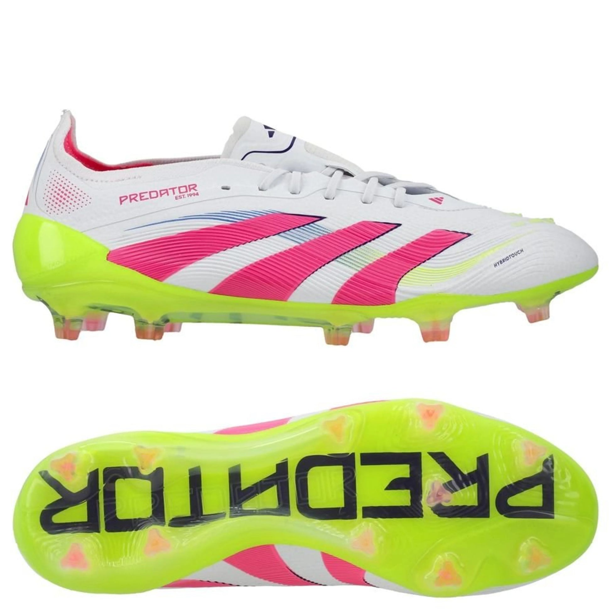 adidas Predator Elite FG "Celestial Victory" Pack in a White/Lemon/Pink colorway 