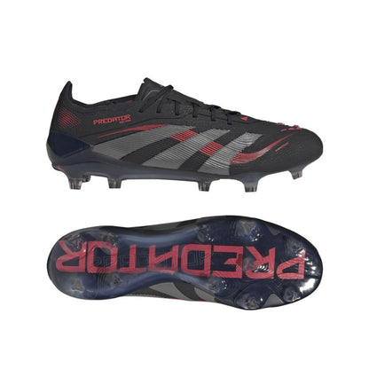 adidas Predator Elite FG "Stealth Victory" pack in a Black/Red/Grey colorway