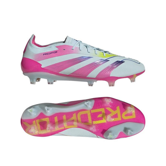 adidas Predator Elite FG "Stellar Icon" Pack in a White/Pink/Blue/Yellow colorway