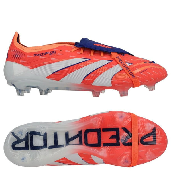 adidas Predator Elite Fold-over Tongue FG "Coral Blaze" in an Orange/White/Blue Pack