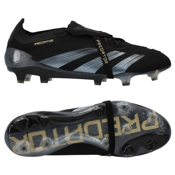 adidas Predator Elite Fold-over Tongue FG "Dark Spark" pack in Black/Carbon colorway