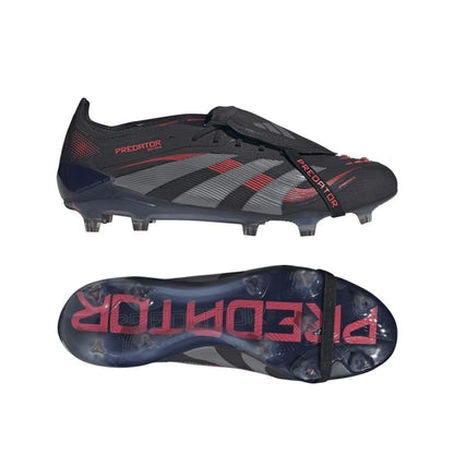 adidas Predator Elite Fold-over Tongue FG "Stealth Victory" Pack in a Black/Copper/Red colorway