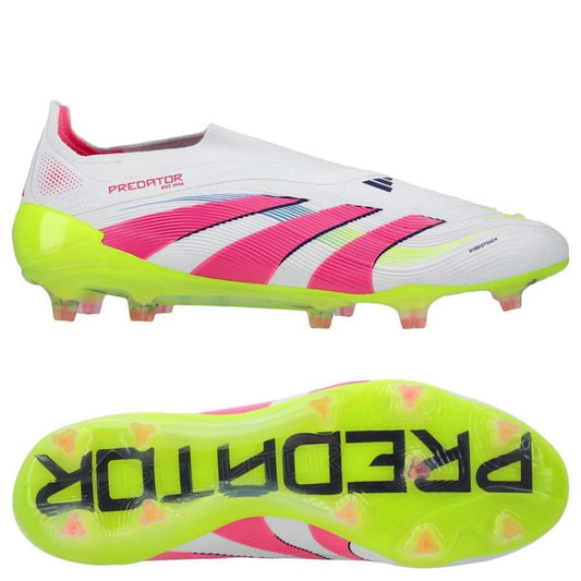 adidas Predator Elite Laceless FG "Celestial Victory" Pack in a White/Pink/Lemon colorway