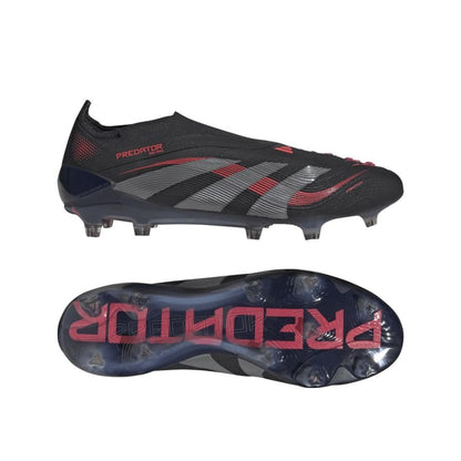 adidas Predator Elite Laceless FG "Stealth Victory" pack in a Black/Red/Grey colorway