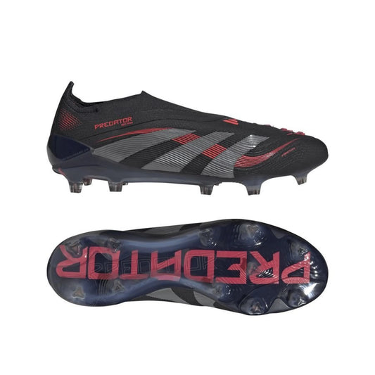 adidas Predator Elite Laceless FG "Stealth Victory" pack in a Black/Red/Grey colorway