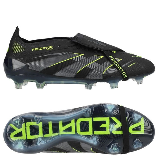 adidas Predator Elite Tongue Fold-over FG Electric Stealth pack in Black/Lemon