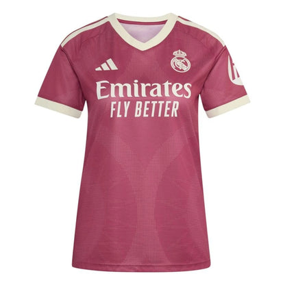 adidas Real Madrid Womens Third Shirt 2026/27 Dark Pink/Ivory