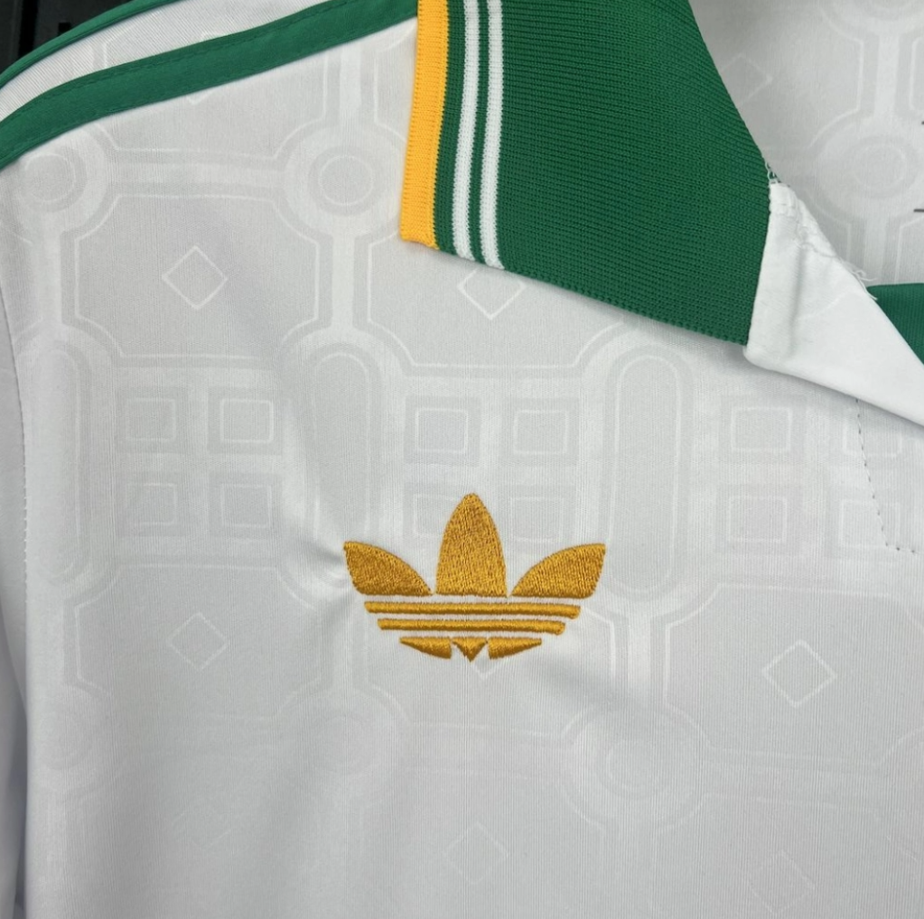 adidas logo view of the AS Roma 25/26 Third White Football Short Sleeve Jersey Designed By Adidas