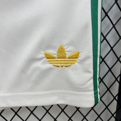 adidas logo view on the AS Roma 25/26 Third White Shorts