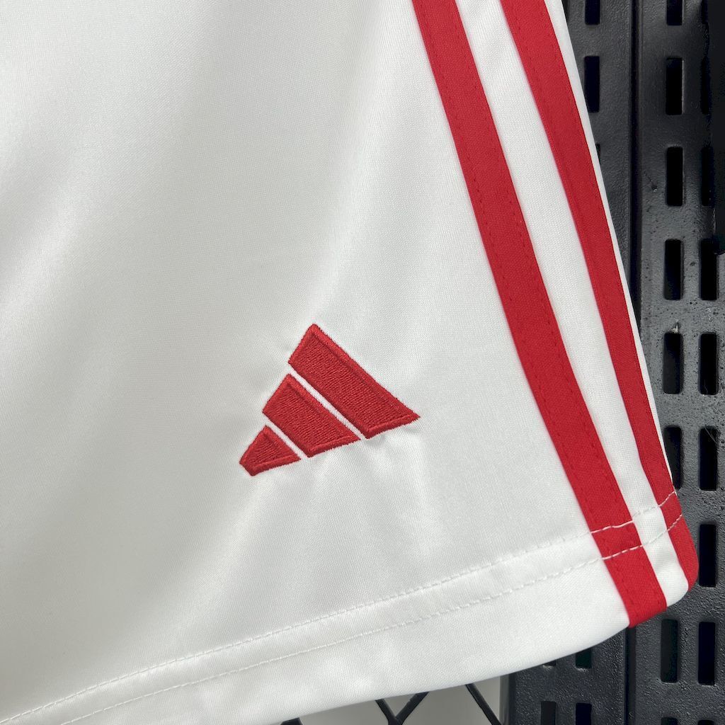 adidas logo view on the Arsenal 25/26 Home White Shorts