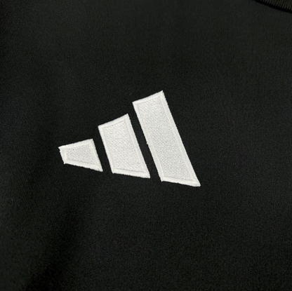 adidas logo view of the Aston Villa 2025/26 Away Black Jersey
