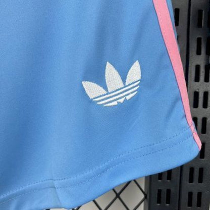 adidas logo view on the Inter Miami 25/26 Third blue Shorts