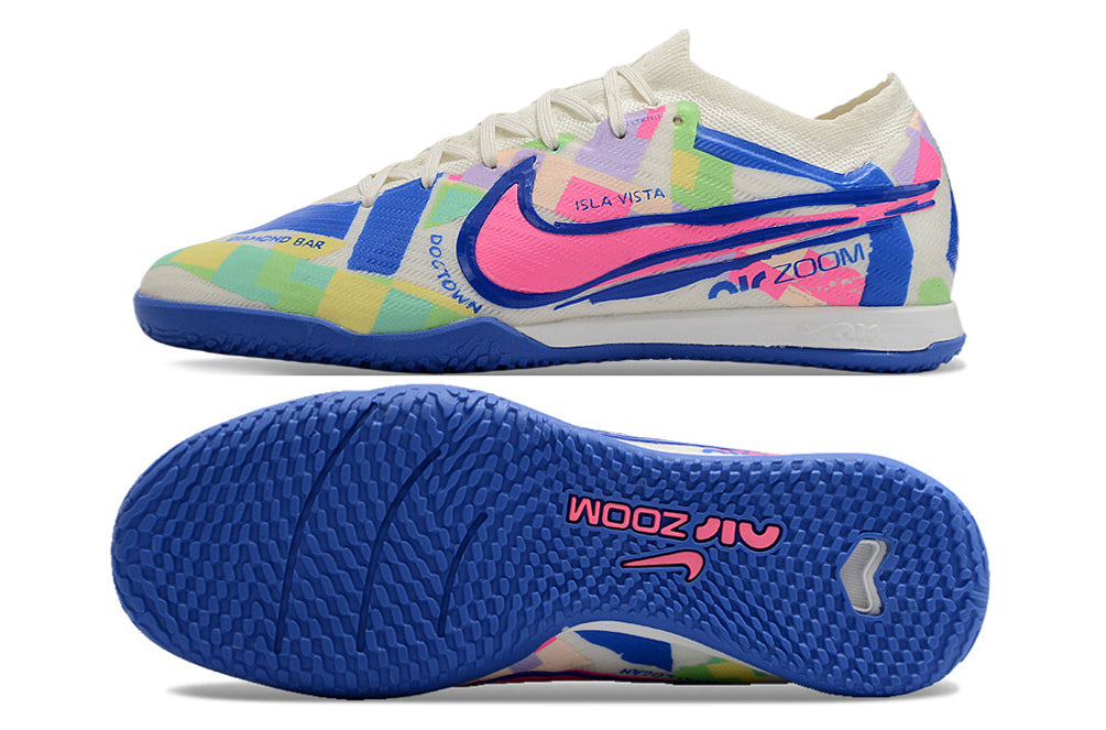 nike air zoom mercurial vapor 15 elite, white/colorful, available in FG, turf, futsal, and metal-sg.