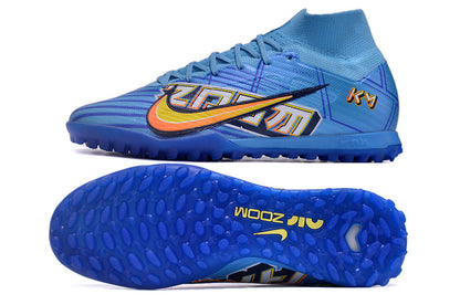 nike air zoom mercurial superfly 9 elite turf blue/yellow