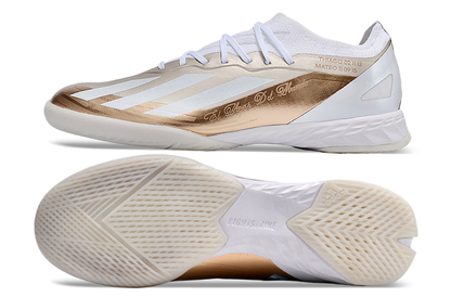 adidas x crazyfast elite futsal in gold/white