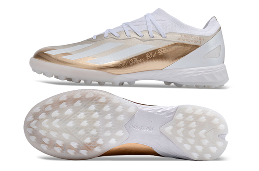 adidas x crazyfast elite turf in gold/white
