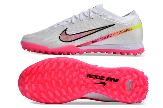 nike air zoom mercurial vapor 15 elite turf white/pink