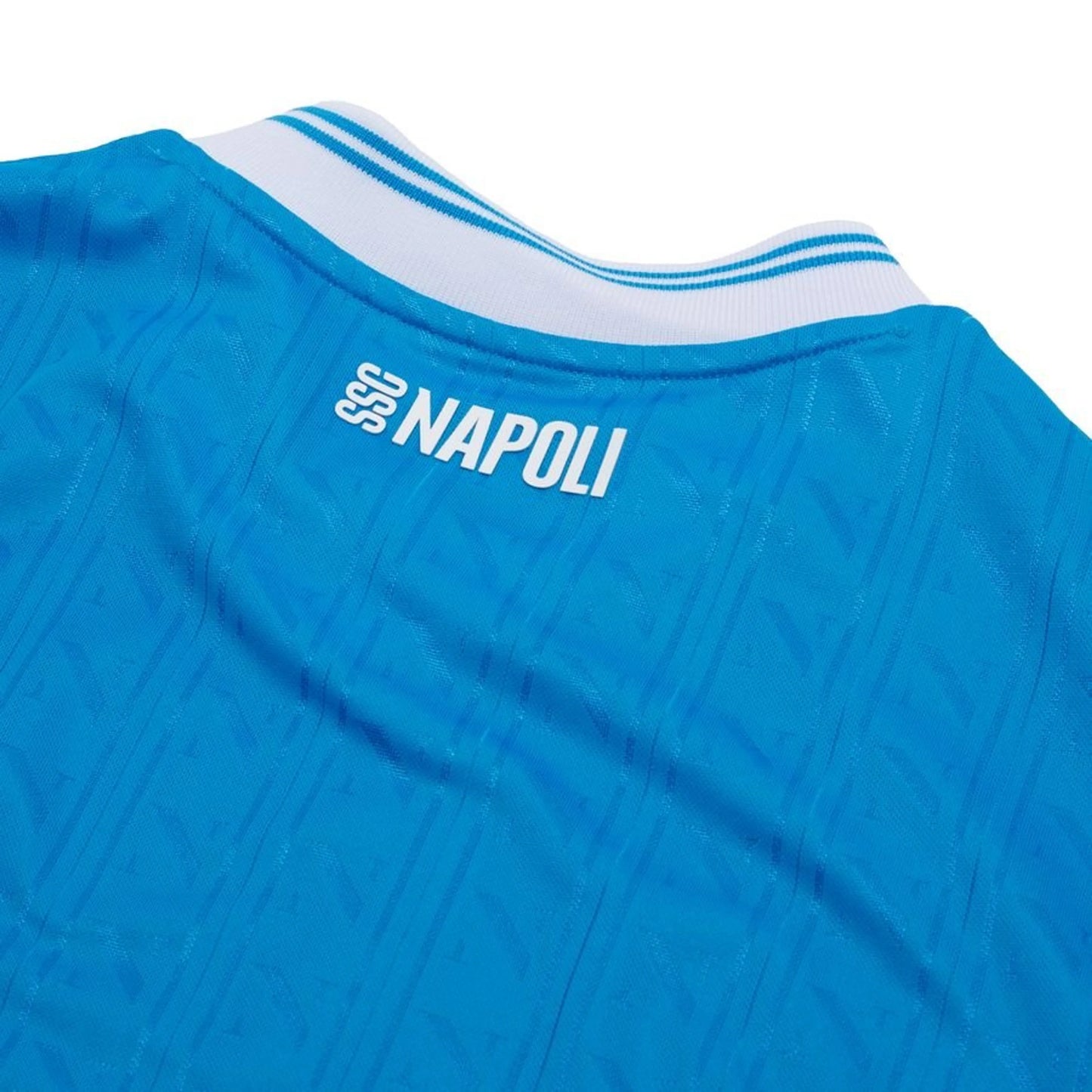 back neck view of the EA7 SSC Napoli 2025/26 Home Blue Jersey