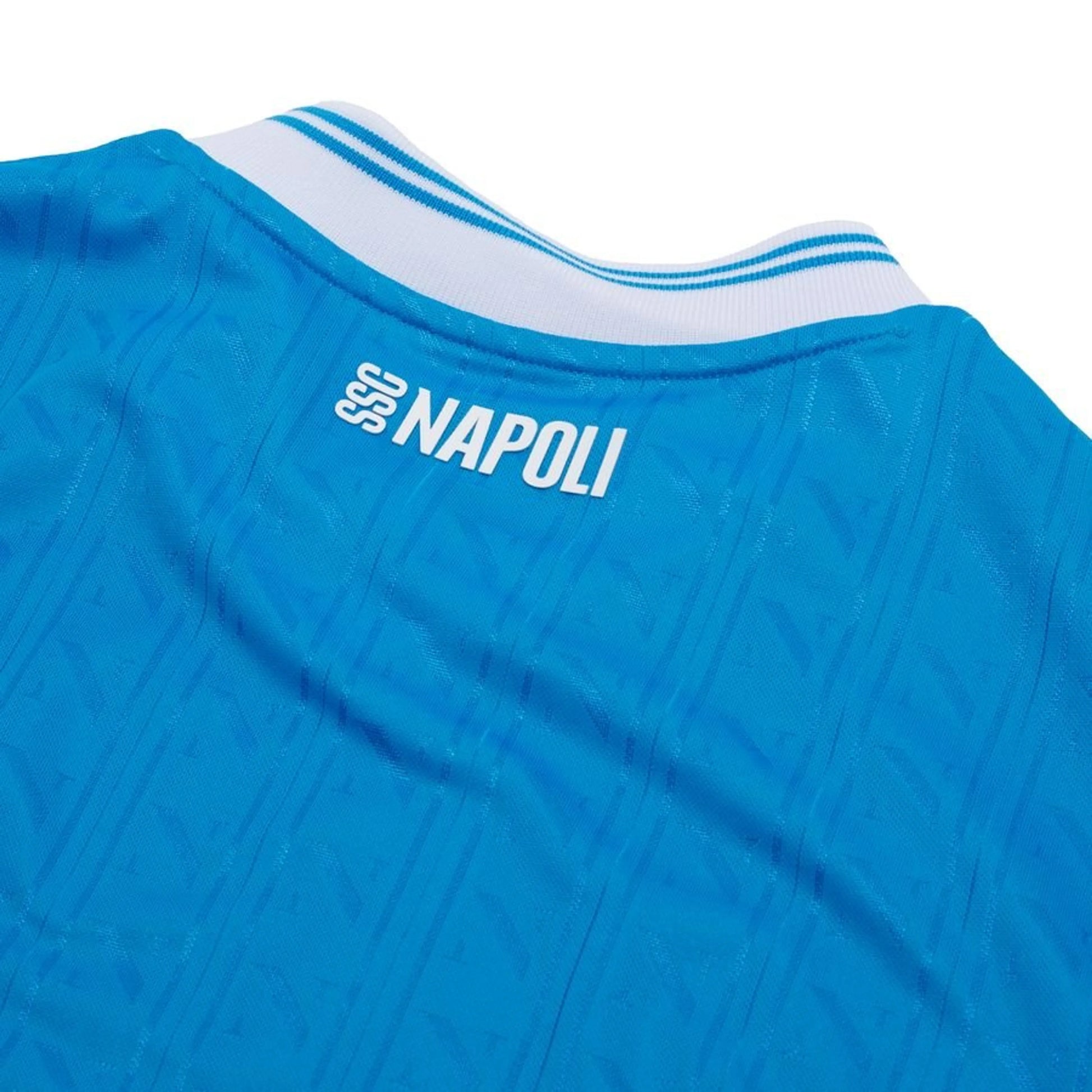 back neck view of the EA7 SSC Napoli 2025/26 Home Blue Jersey