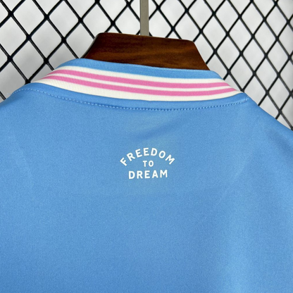 back neck view of the Inter Miami 25/26 Third Blue Football Short Sleeve Jersey Designed by Adidas