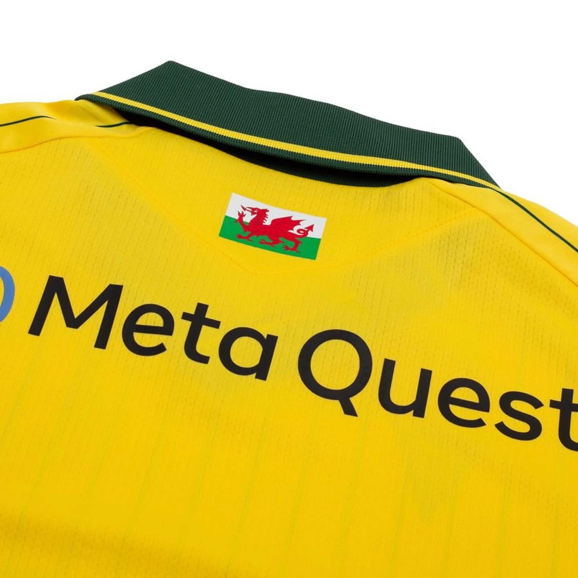back neck view of the Macron Wrexham AFC Away Shirt 2025/26