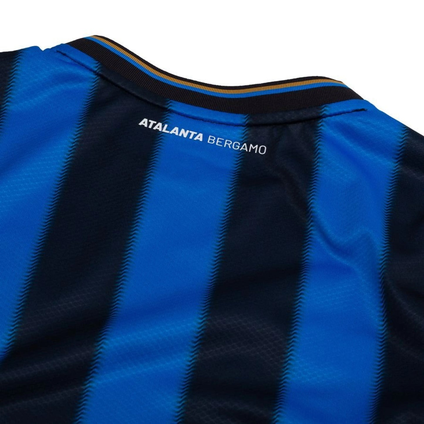 back neck view of the New Balance Atalanta BC 2025/26 Home Blue and Black Shirt