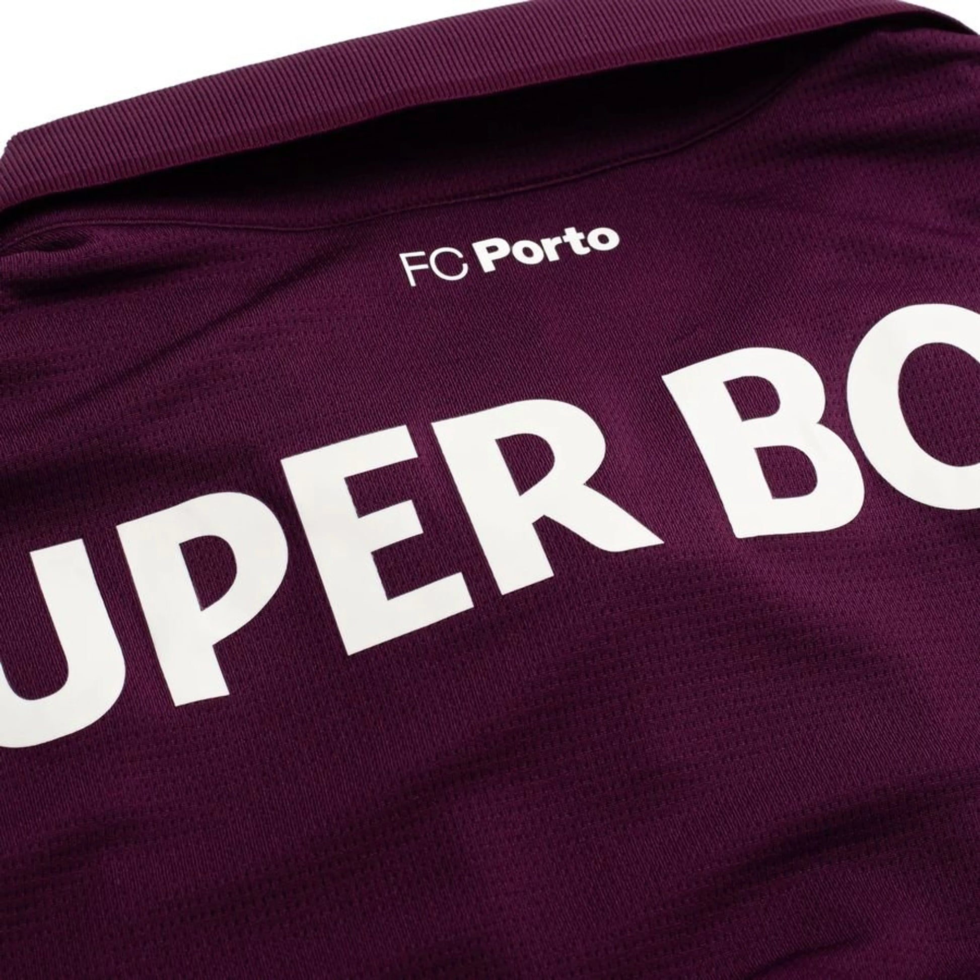 back neck view of the New Balance FC Porto Men's Away Shirt 2026/27 - Rich Ruby/White