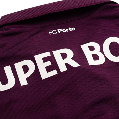 back neck view of the New Balance FC Porto Men's Away Shirt 2026/27 - Rich Ruby/White