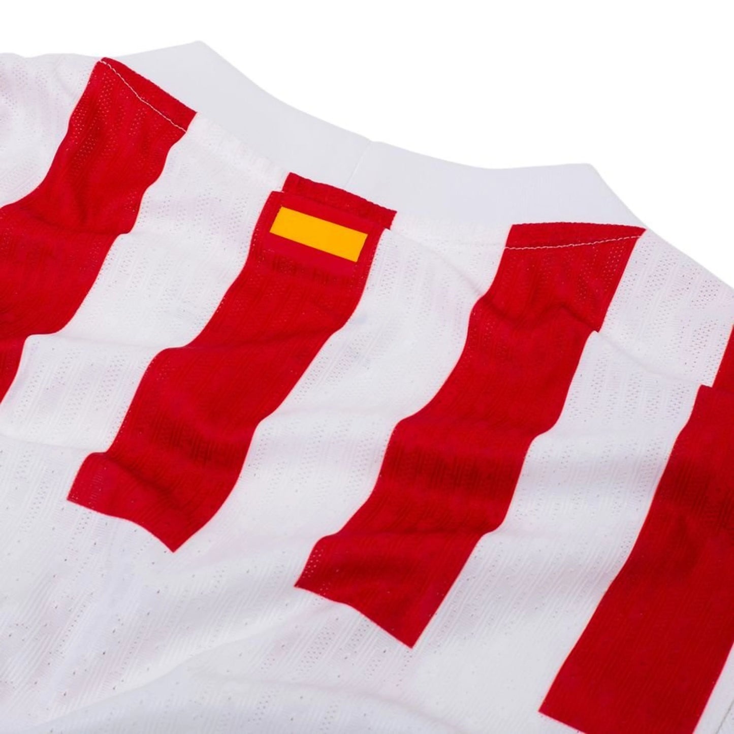 back neck view of the Nike Atletico Madrid 2025/26 Home Red & White Jersey