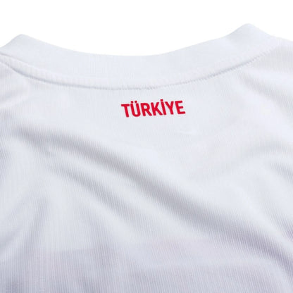 back neck view of the Nike Turkey Womens Away Shirt World Cup 2026 - White/Red