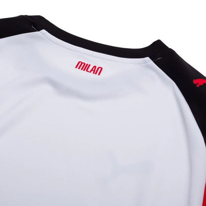 back neck view of the PUMA AC Milan 2025/26 Away White Jersey