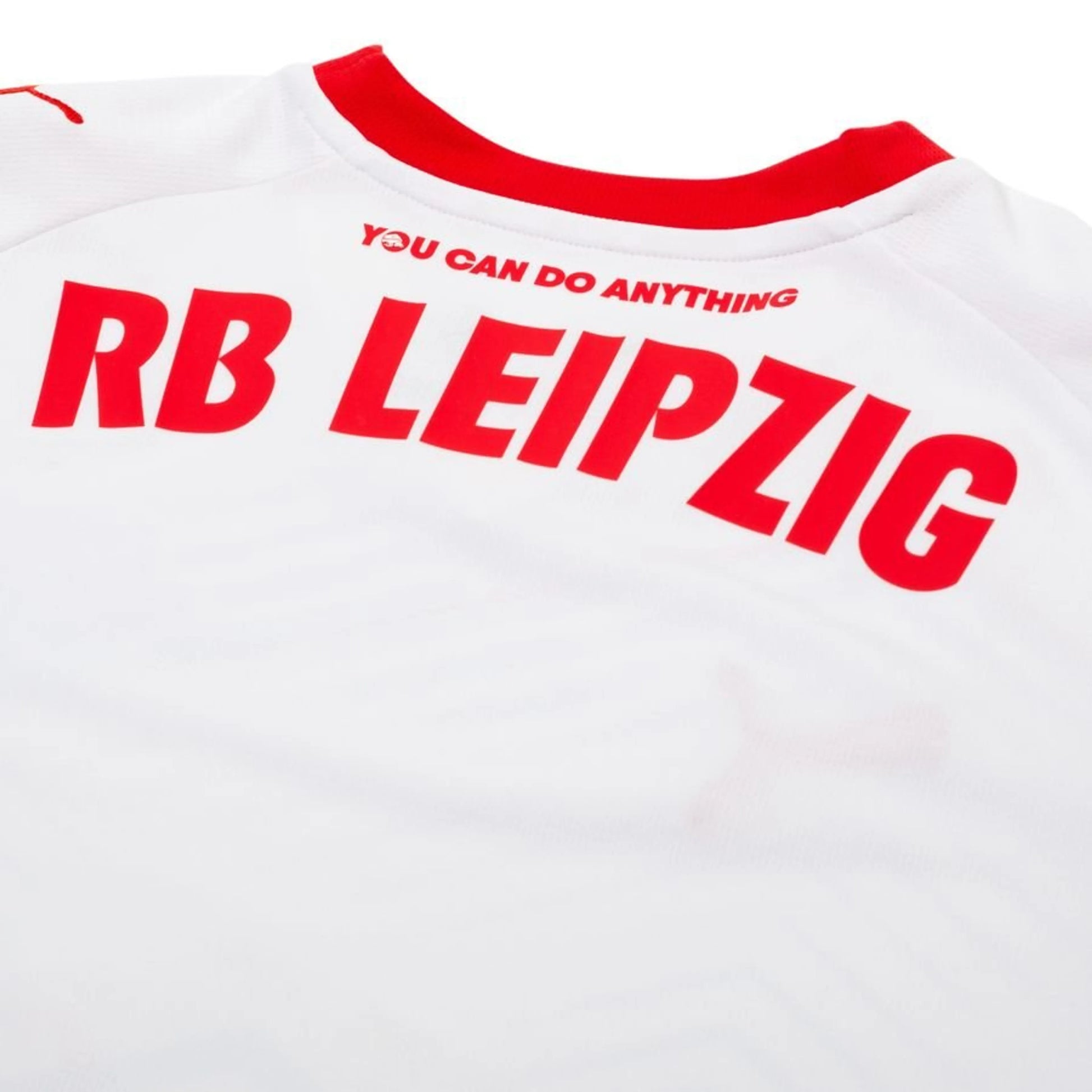 back neck view of the Puma RB Leipzig 2025/26 Home White Shirt