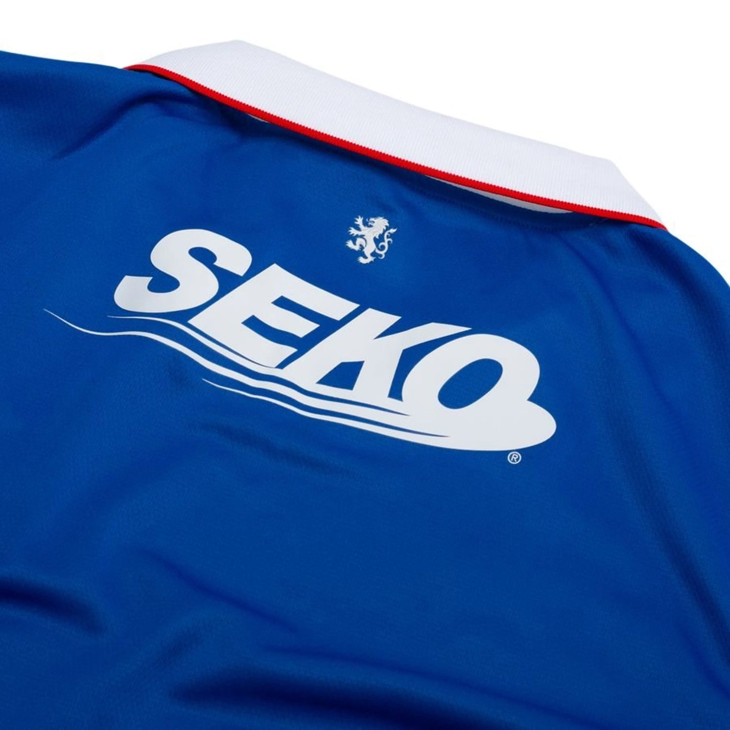 back neck view of the Rangers FC Home Shirt 2025/26