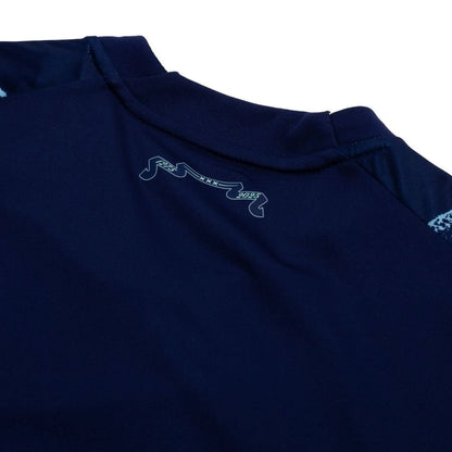 back neck view of the adidas Ajax 2025/26 Away Blue Shirt
