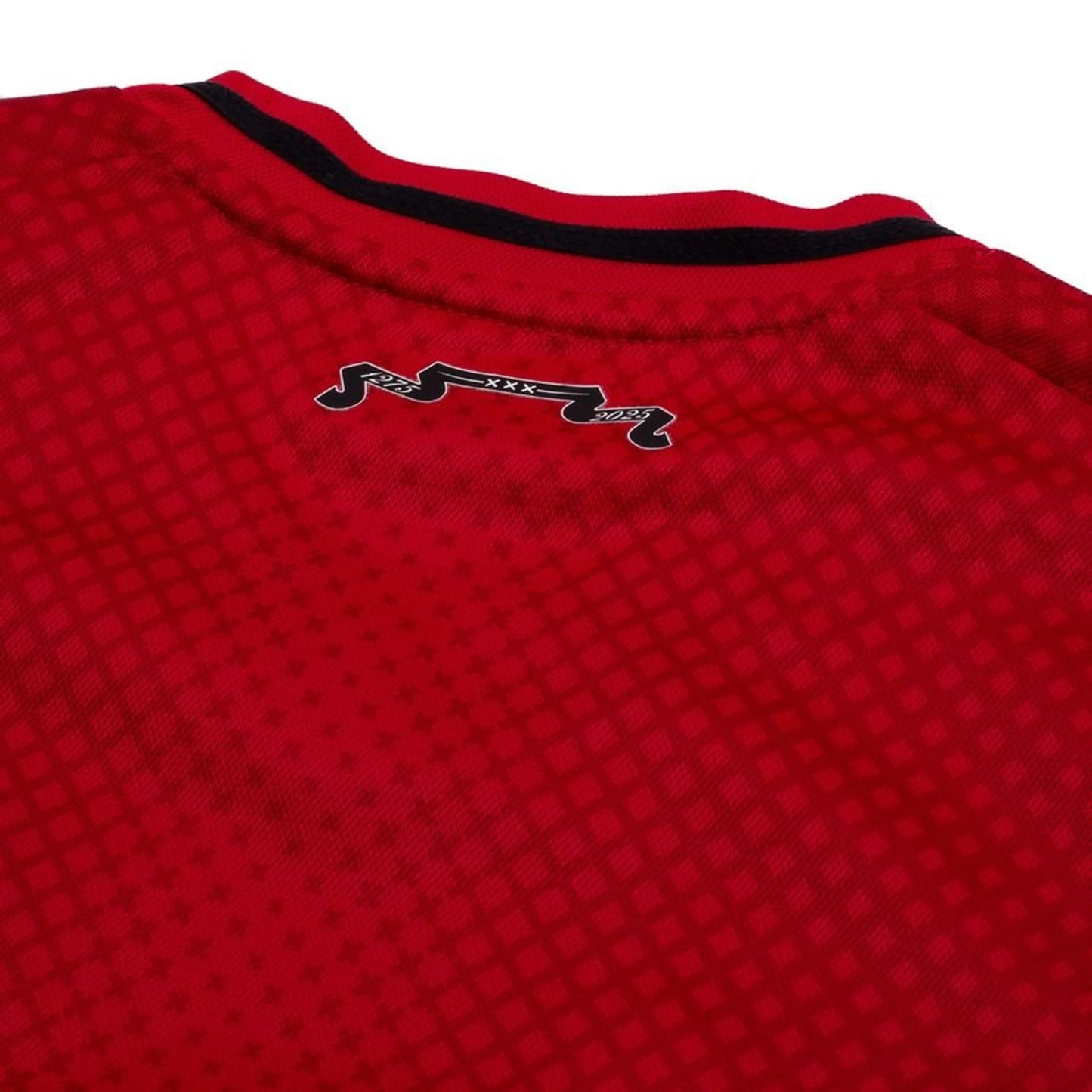 back neck view of the adidas Ajax 2025/26 Home Red and White Shirt