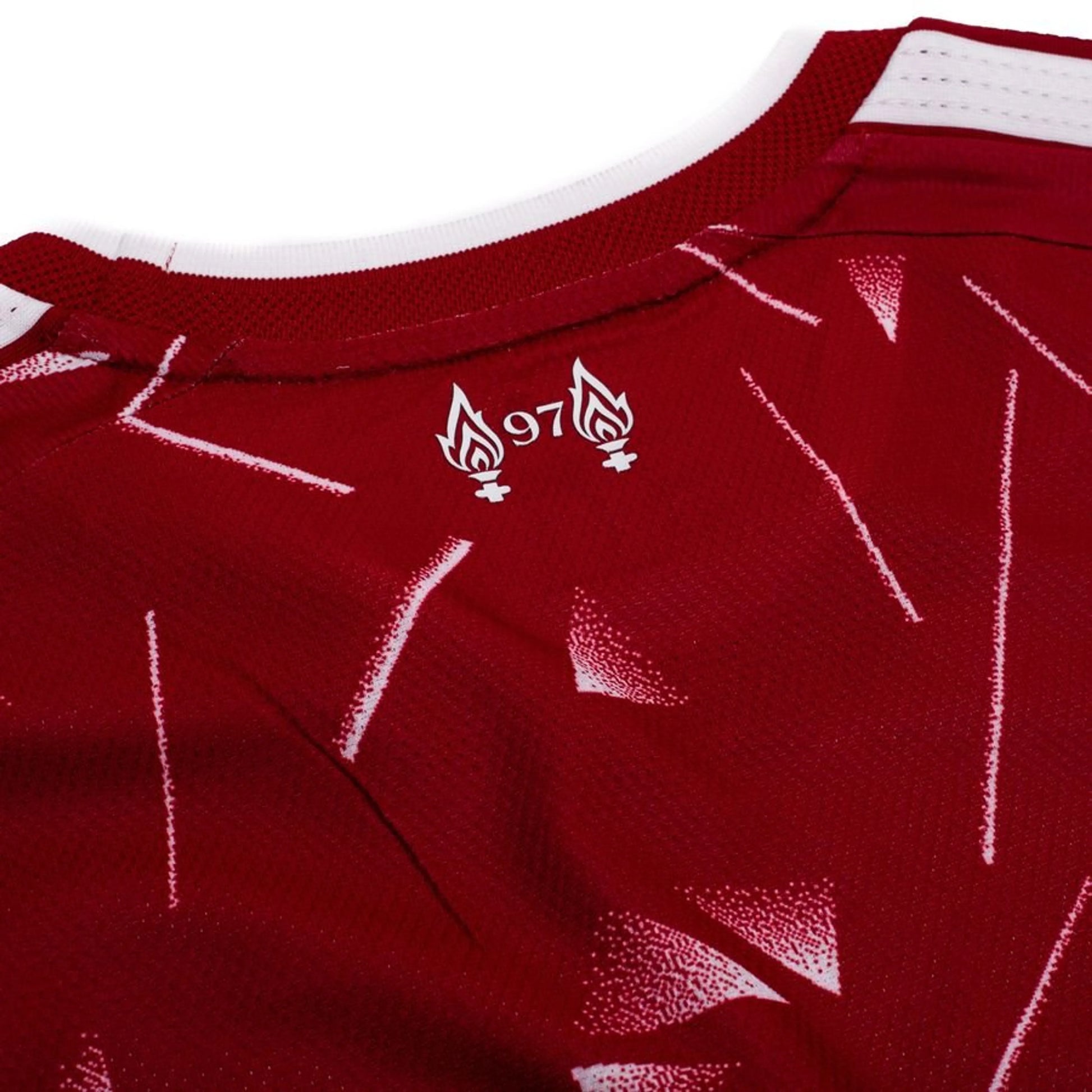 back neck view of the adidas Liverpool FC Long Sleeve Home Shirt 2026/27