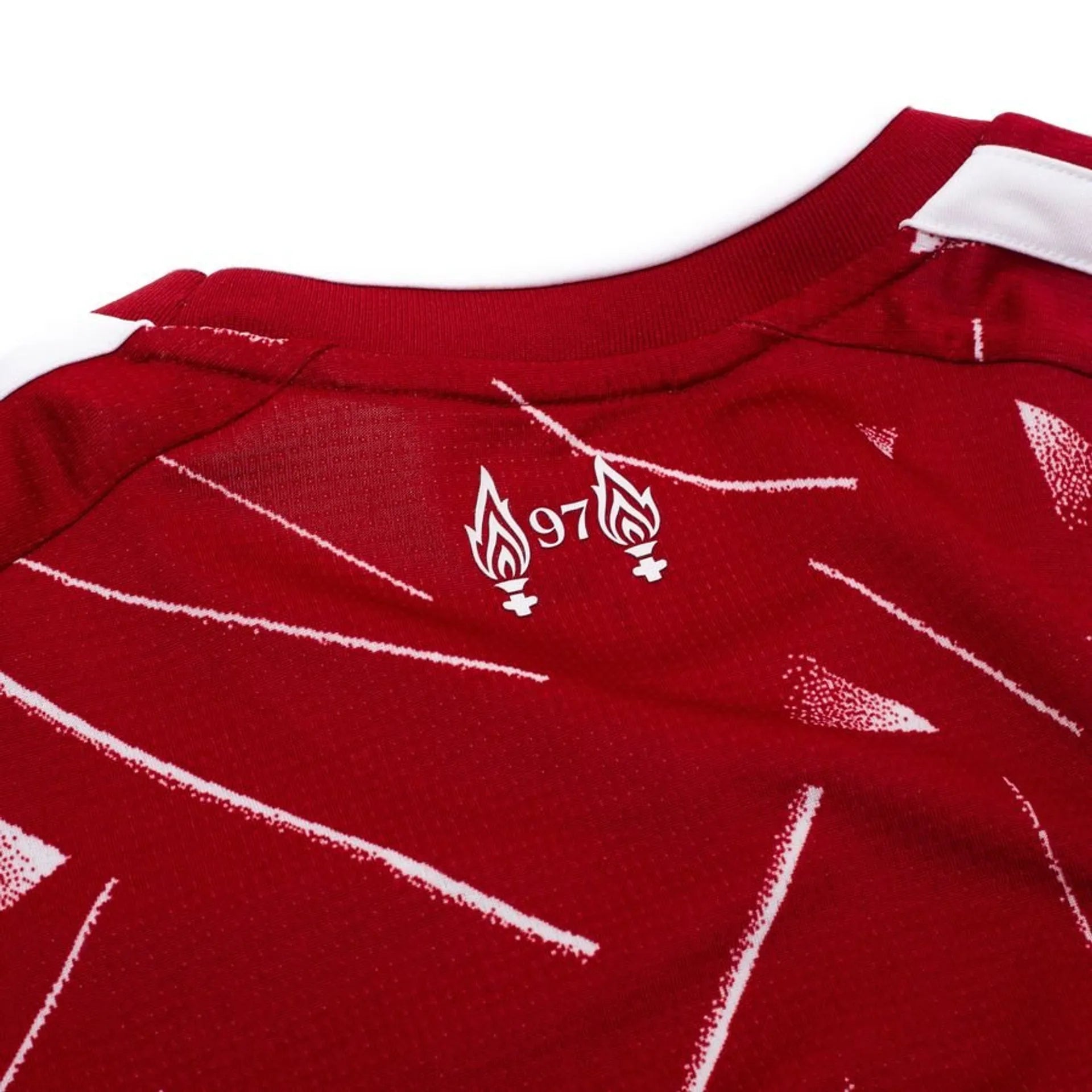 back neck view of the adidas Liverpool FC Women's Home Shirt 2026/27 - Red/White