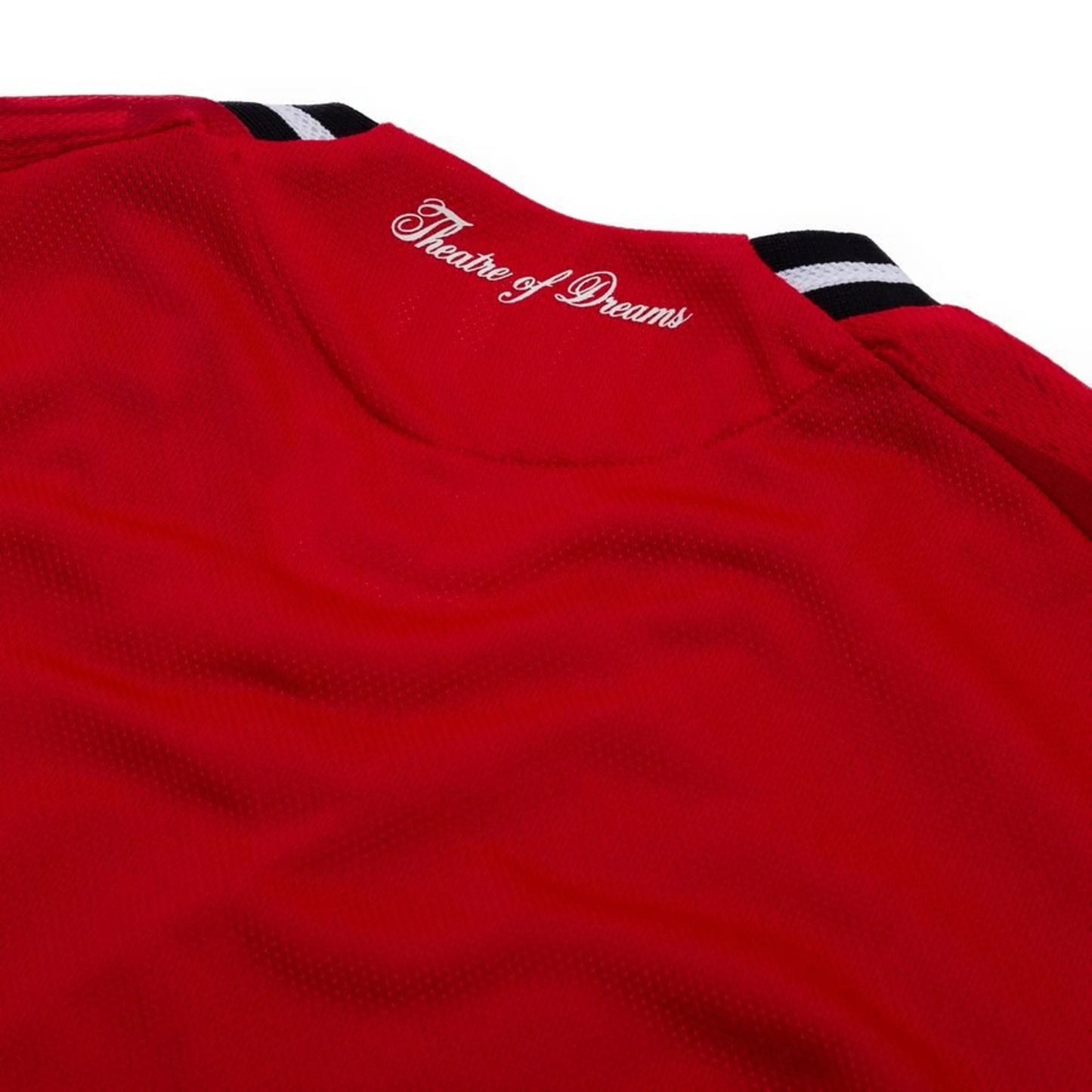 back neck view of the adidas Manchester United 2025/26 Home Red Jersey