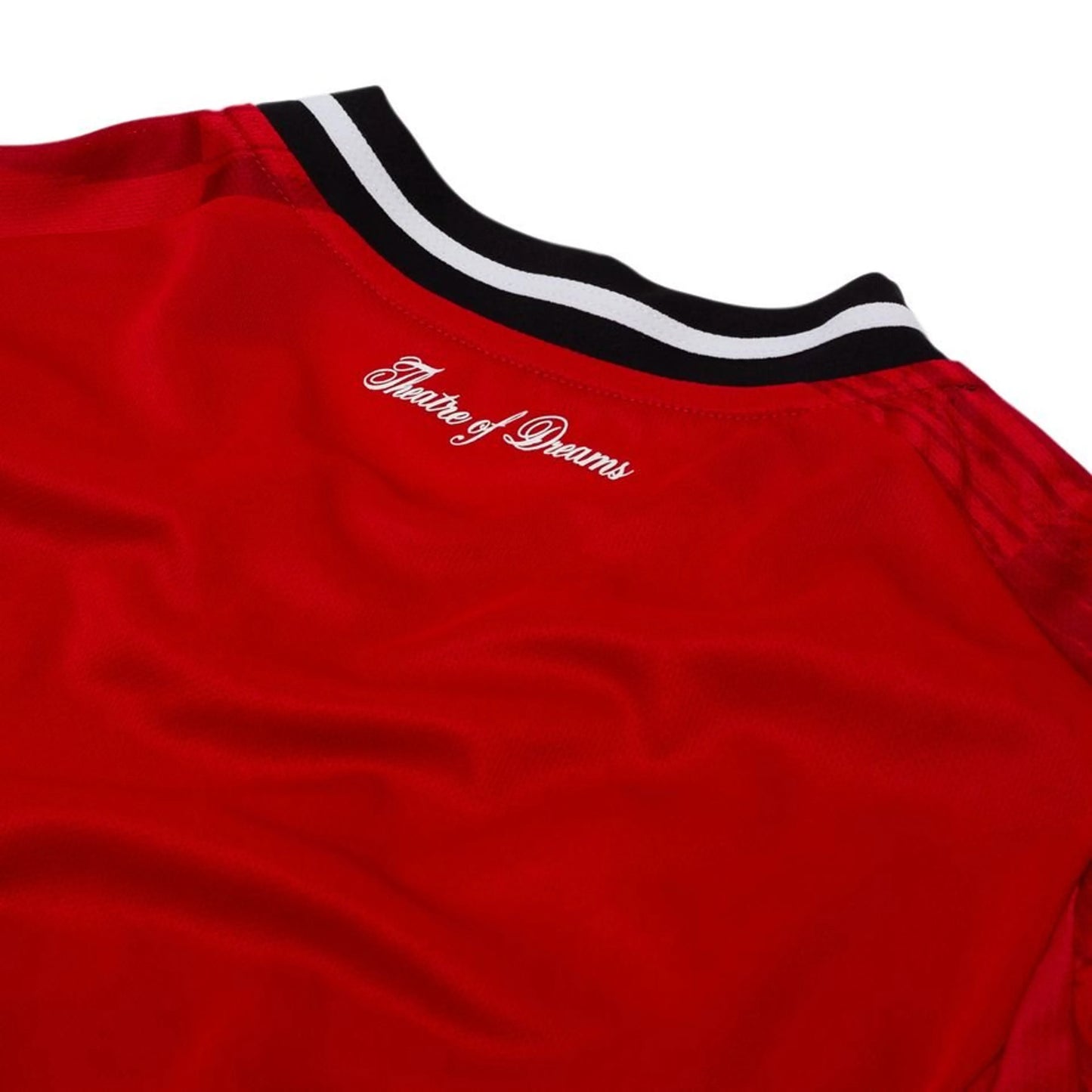 back neck view of the adidas Manchester United Home Shirt 2025/26 Women - Red/White/Black