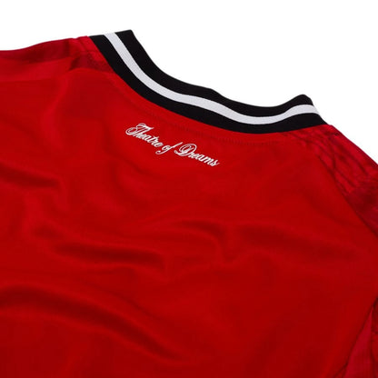 back neck view of the adidas Manchester United Home Shirt 2025/26 Women - Red/White/Black