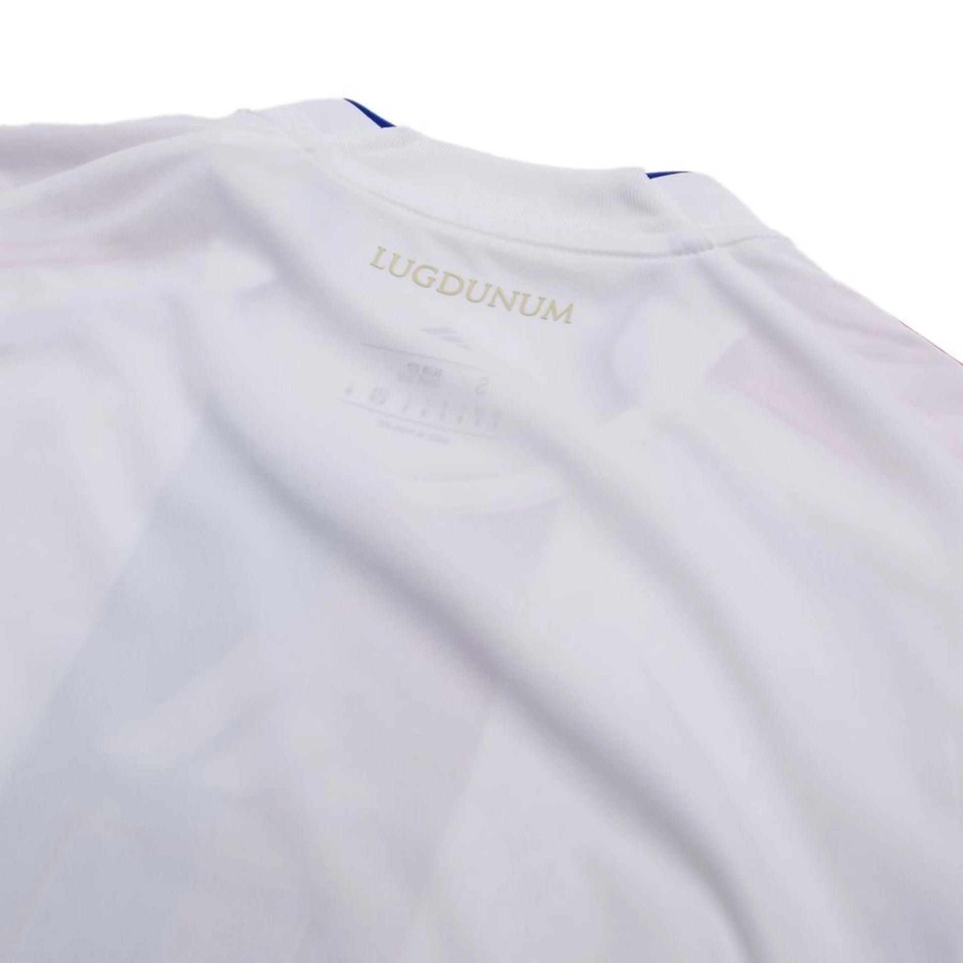 back neck view of the adidas Olympique Lyonnais 2025/26 Home White Shirt